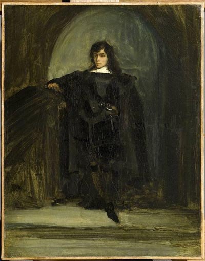 Portrait d&#8217;Eugène Delacroix, dit en Hamlet ou en Ravenswood.