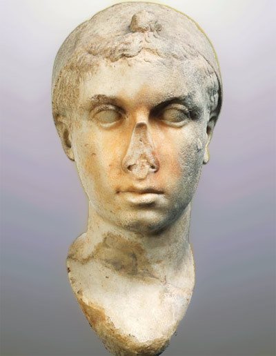 Retrato de Cleopatra VII. Museos del Vaticano. Segunda mitad del siglo primero después de Cristo.