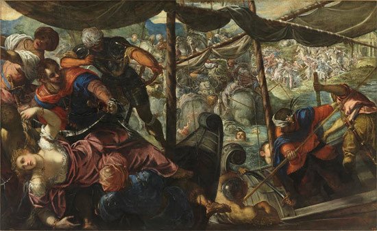 El rapto de Helena. Jacopo Tintoretto. 1578&#8211;1579. Museo Nacional del Prado