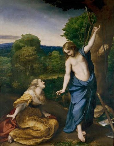 Noli me tangere. Antonio Correggio. h. 1525. Museo Nacional del Prado