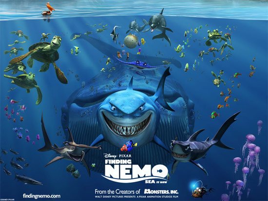 Cartel de la película Buscando a Nemo. Pixar Animation Studios, 2003