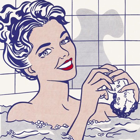 Roy Lichtenstein. Mujer en el baño, 1963.