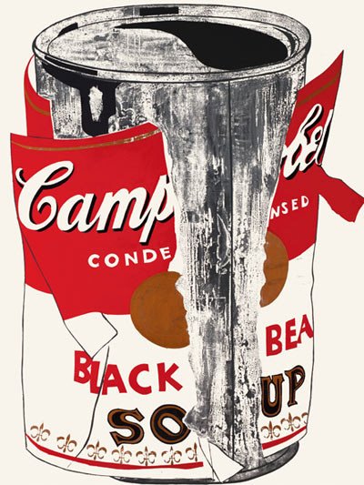 Andy Warhol. Gran lata de sopa Campbell rasgada, 1962.