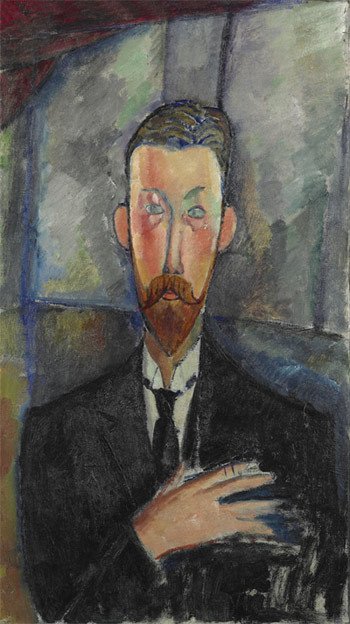 Paul Alexandre ante una vidriera. Amedeo Modigliani. Ruan, Musée des Beaux-Arts. Don Blaise et Philippe Alexandre, 1988 