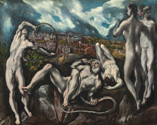Laocoonte. El Greco. h. 1608 - 1614. Washington, D.C., National Gallery of Ar t. Samuel H. Kress Collection.