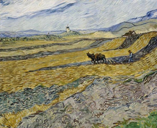Campo cercado con labrador, de V. Van Gogh. Museum of Fine Arts, Boston