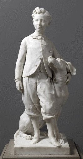 Jean-Baptiste Carpeaux (1827-1875) Le Prince impérial et le chien Néro 1866 Marbre