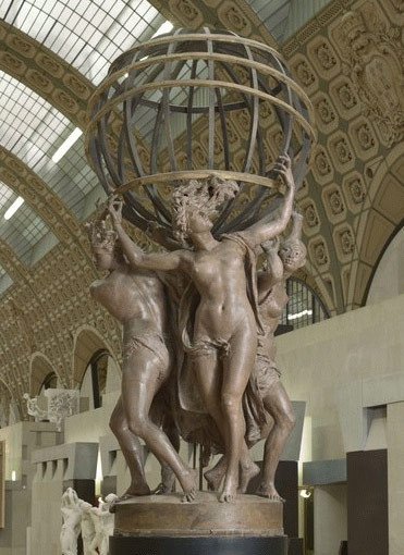 Jean-Baptiste Carpeaux (1827-1875) Las cuatro partes del mundo sosteniendo la esfera celeste Hacia 1872