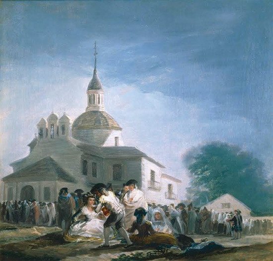 La ermita de San Isidro el día de la fiesta  Francisco de Goya. Óleo sobre lienzo, 41,8 x 43,8 cm. 1788. Madrid, Museo Nacional del Prado.