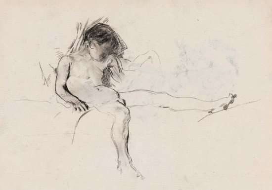 Niño desnudo. 1877. Ignacio Pinazo.
