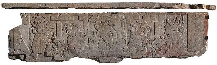 Tablero del Trono del Templo XXI de Palenque. Foto Pérez de Lara INAH
