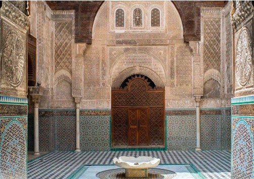 Madrasa Attarine, del siglo XIV. Fez, Marruecos. Fundación Nacional de los Museos Marroquíes.