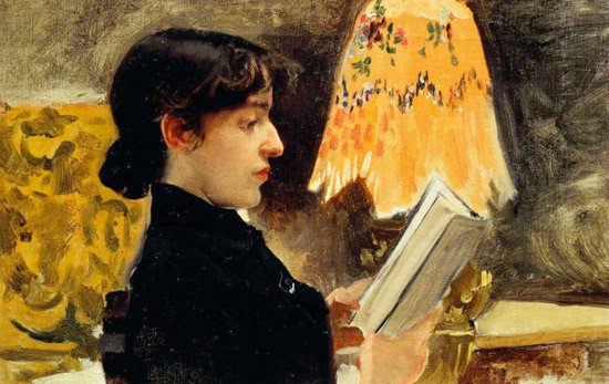 Clotilde leyendo, de Joaquín Sorolla. Museo Sorolla.