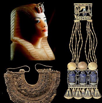 Tesoros encontrados en la tumba de Tutankamón. Museo del Cairo.
