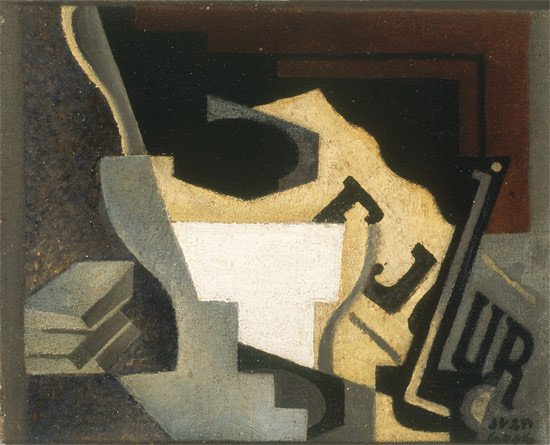 Juan Gris (1887-1927), Cuillère et bol (Cuchara y tazón),1918, Óleo sobre tela, Colección Pérez Simón