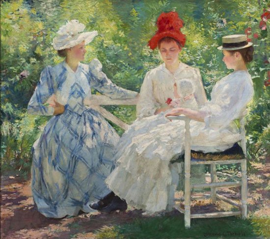 Tres hermanas. Estudio bajo el sol de junio, 1890. Edmund C. Tarbell