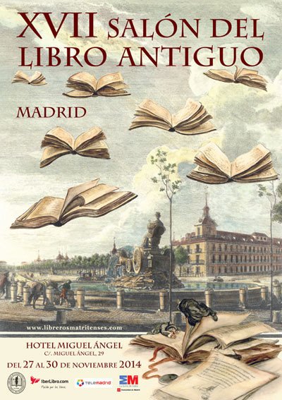 Cartel del XVII Salón del Libro Antiguo de Madrid.