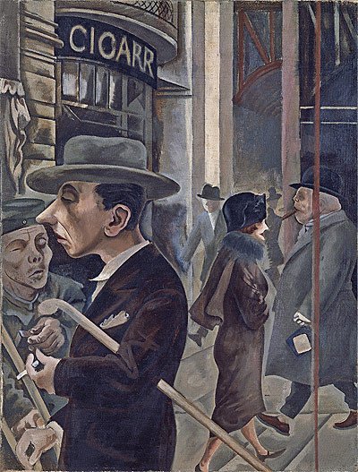 George Grosz. Escena callejera (Kurfürstendamm). 1925.