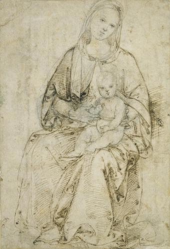 RAPHAEL (RAFFAELLO SANZIO) (1483&#8211;1520) Seated Madonna with Child, ca. 1500/02
