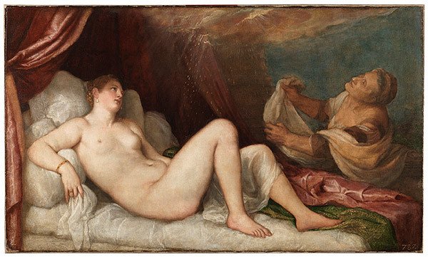 Dánae (después de la restauración) Tiziano. The Wellington Collection, Apsley House 
