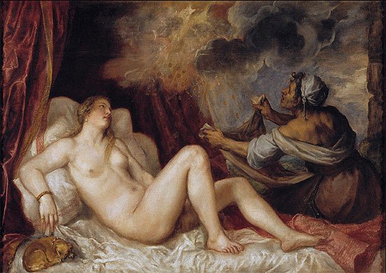 Dánae. Tiziano. Museo Nacional del Prado