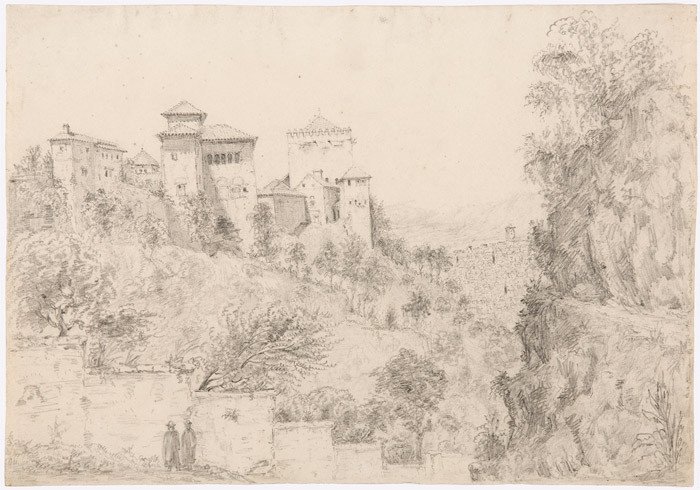 Granada. Alhambra. Vista desde la Cuesta del Rey Chico. Richard Ford