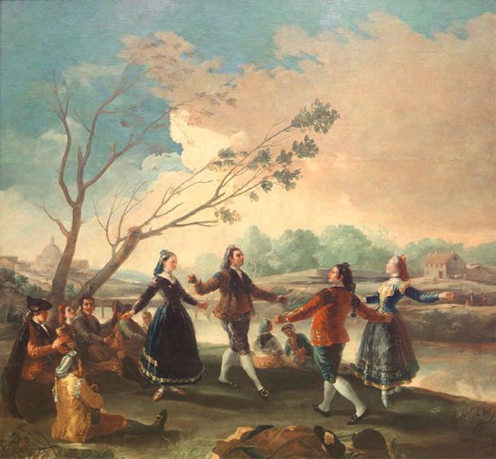 Baile a orillas del Manzanares. Francisco de Goya. Museo Nacional del Prado 