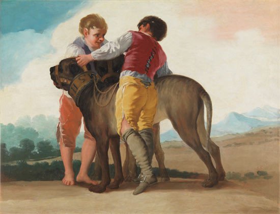 Niños con perros de presa. Francisco de Goya. Museo Nacional del Prado 
