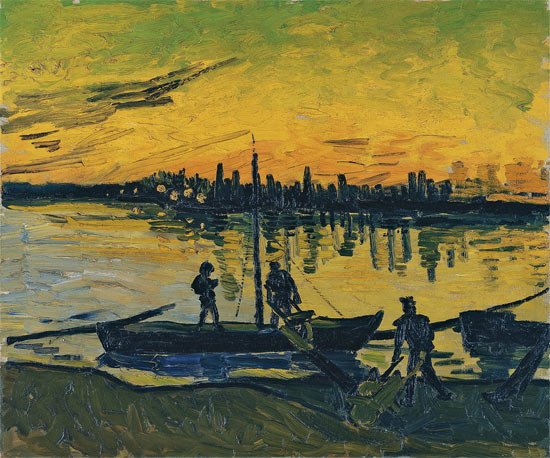 Vincent van Gogh. Los descargadores en Arles. 1888