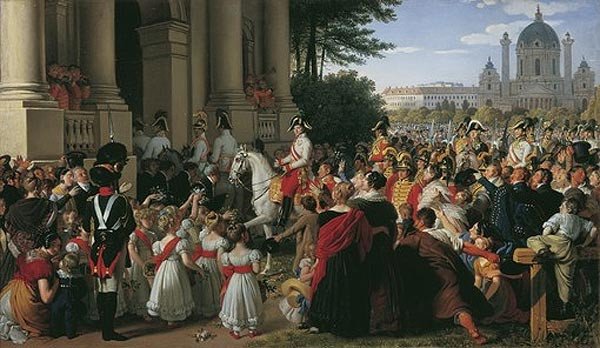 Johann Peter Krafft, Der Einzug von Kaiser Franz I., vor 1828, Der Einzug von Kaiser Franz I. (II.) von Österreich in Wien nach dem Pariser Frieden am 16. Juni 1814