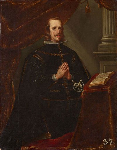 Felipe IV, orante Círculo de Diego Velázquez, hacia 1658-1660