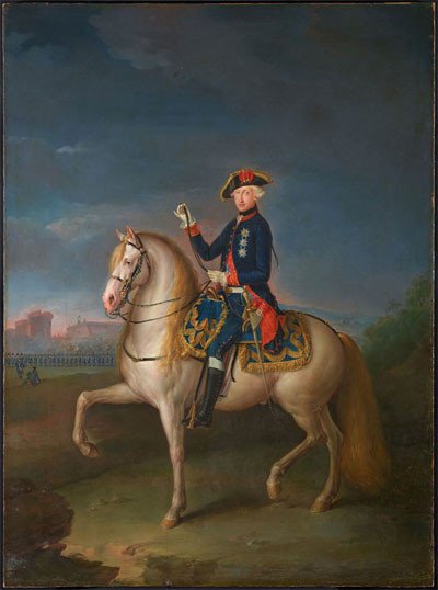 Fernando IV, rey de Nápoles, a caballo Francesco Liani, h. 1771