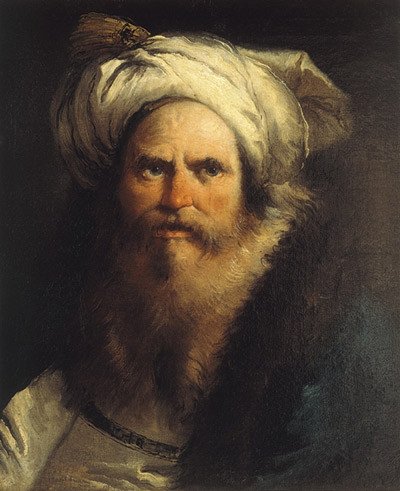 Retrato de hombre con turbante. 1768. Giandomenico Tiepolo
