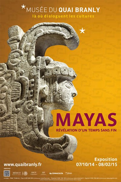 Cartel de la exposición "Mayas, Révélation d&#180;un temps sans fin".