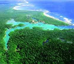 Hermosa imagen de la costa de Yucatán. Xel--Há.  Foto A. García-guiarte.Copyright