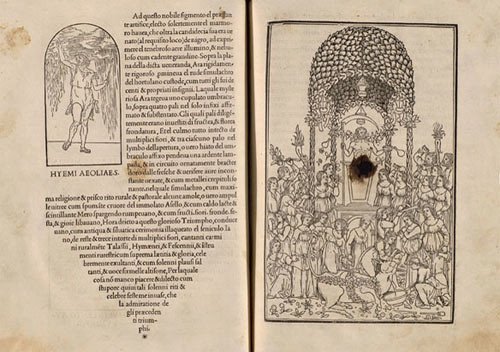  Triunfo de pan. Hypnerotemachia Polifili. Venecia: Aldo Manuzio, 1499. BNE. 