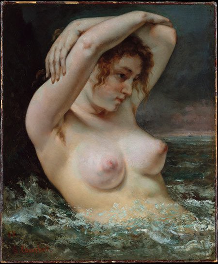 Gustave Courbet The Woman in the Waves, 1868. Lent by The Metropolitan Museum of Art, H. O. Havemeyer Collection