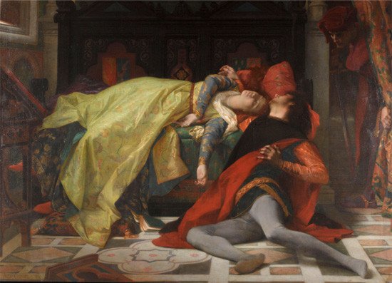 Alexandre Cabanel. La muerte de Francesca de Rímini y de Paolo Malatesta, 1870