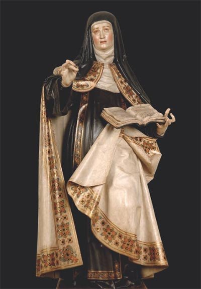Gregorio Fernández, Santa Teresa de Jesús, ca. 1625. Madera policromada. Museo Nacional de Escultura, Valladolid.