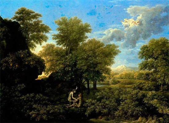 Nicolas Poussin. El Paraiso terrestre. Museo del Louvre