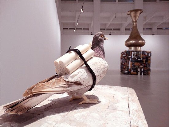 Pigeon, en la muestra del argelino Adel Abdessemed, en el CAC de Málaga.Imagen CAC/Málaga