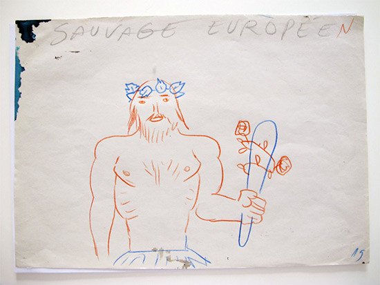 Sauvage Europeen, 2015. (lápiz sobre papel). Gonçalo Pena.
