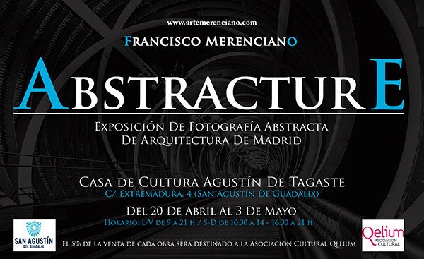 Cartel de la muestra Abstracture, del fotógrafo Francisco Merenciano.