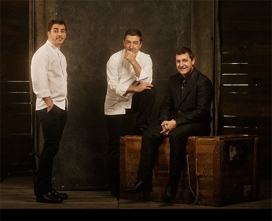 Los hermanos Roca, Joan, Josep y Jordi, dueños y artistas del restaurante El Celler de Can Roca.