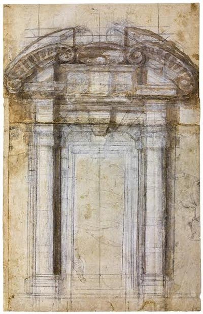Estudio para la Porta Pía. Miguel Ángel Buonarroti. 1561