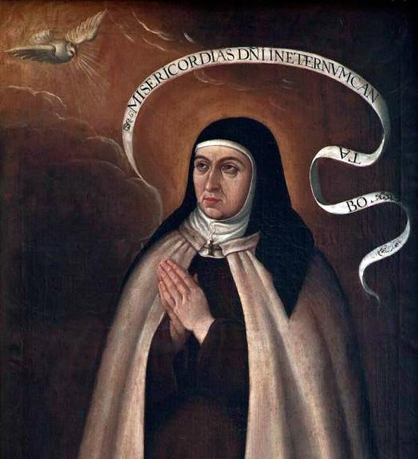 Reproducción del cuadro de Peñalosa (S.XVIII) en que representa a Santa Teresa. Imagen de Guiarte.com
