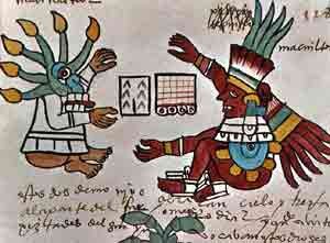 Dioses mexicanos, en el Códice Poscortesiano.
