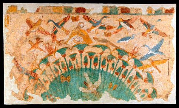 Pájaros revoloteando sobre las ciénagas. Imperio Nuevo, dinastía XVIII (c. 1550-1295 a. C.) © Musée du Louvre, dist. RMN-GP / Georges Poncet