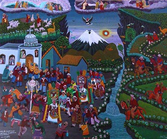 Corpus Christi. El Inti Raymi de nuestros antepasados. Julio Toaquiza, 2002. Foto de Juan Robles Picón, 2015.