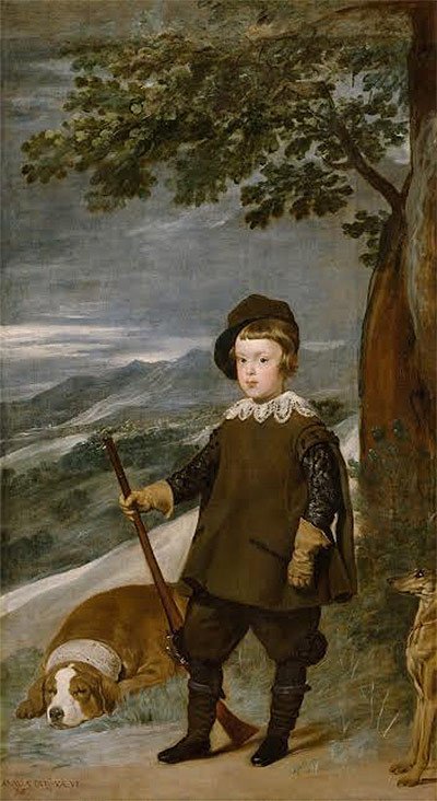El Príncipe Baltasar carlos, cazador. Velázquez. 1635-1636.